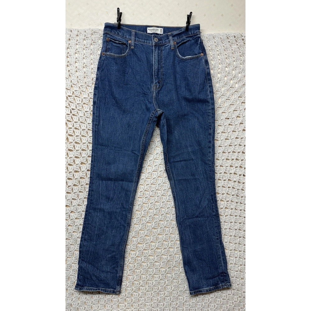 Abercrombie Fitch Jeans Women 6S W28 L29 Blue Denim 90s Slim Straight High Rise